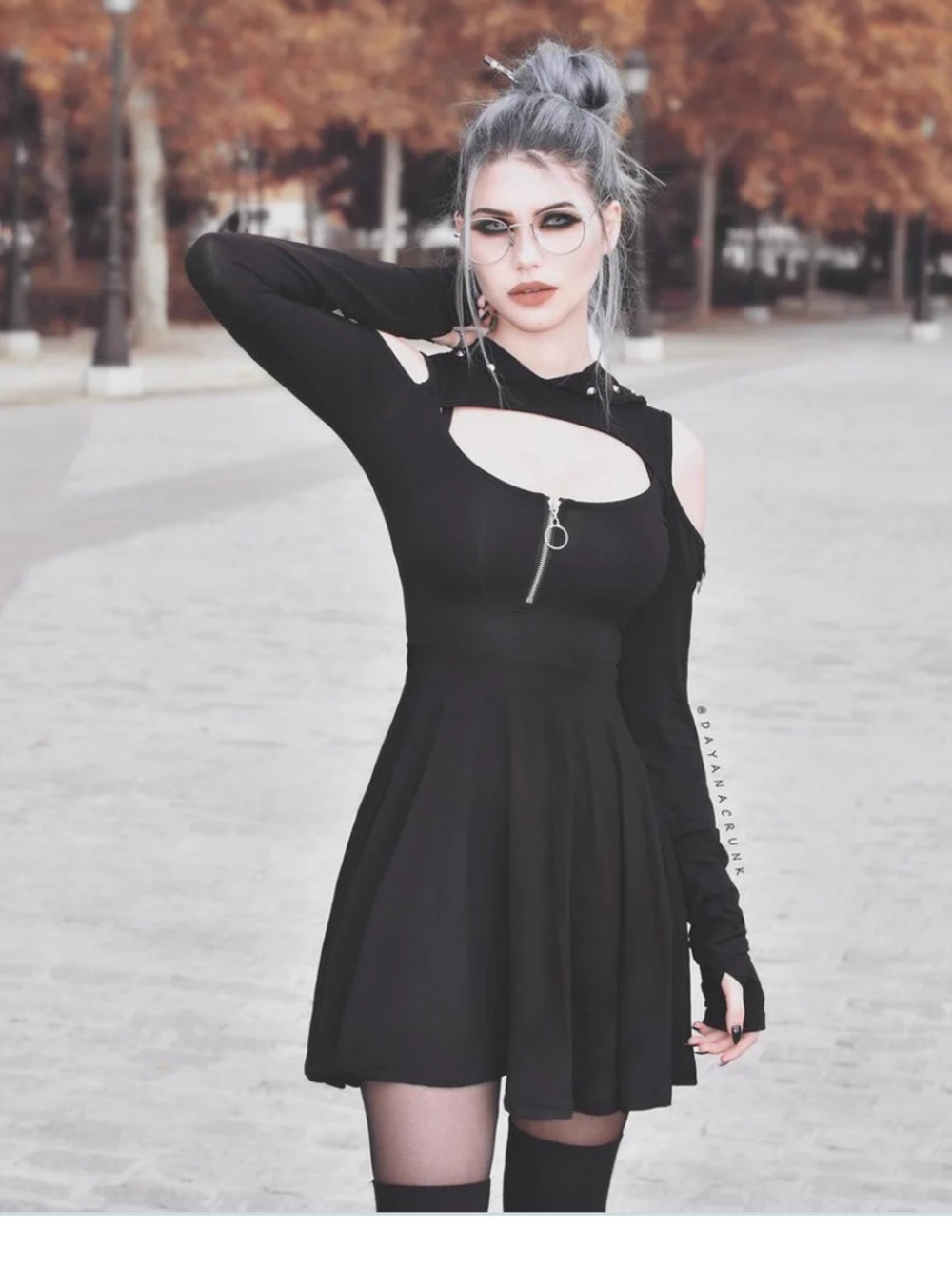 Killstar Spirit Walker Hood Dress - Black